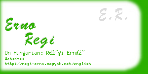 erno regi business card